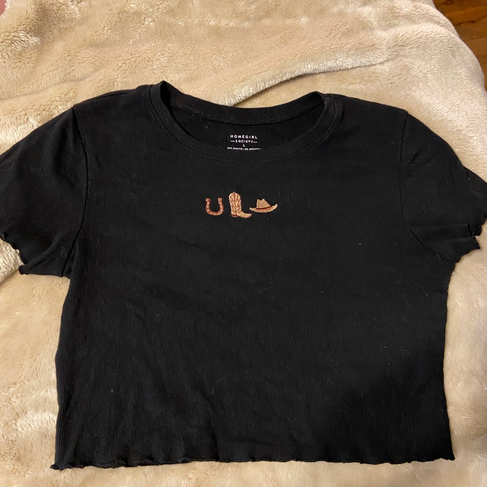 Cowboy inspired crop top